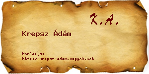 Krepsz Ádám névjegykártya