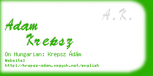 adam krepsz business card